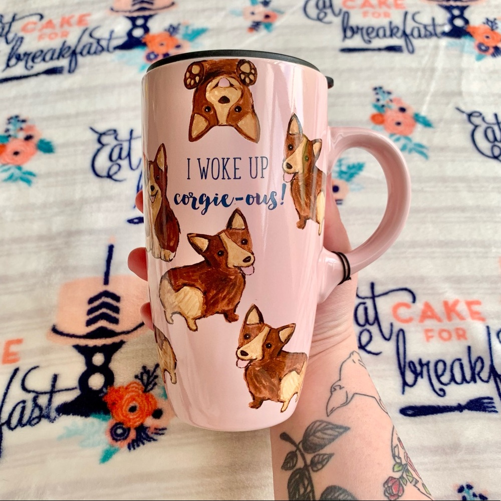 1 LEFT! 🐾 Corgi Ceramic Travel Mug Tumbler 🐾 - Picture 2 of 10